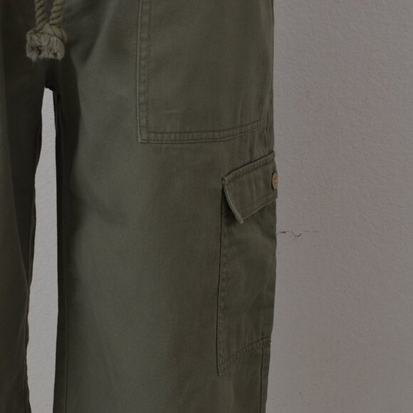 Womens Roxy Cotton Green‎ Pants Drawstring Waist Size S - Picture 6 of 10